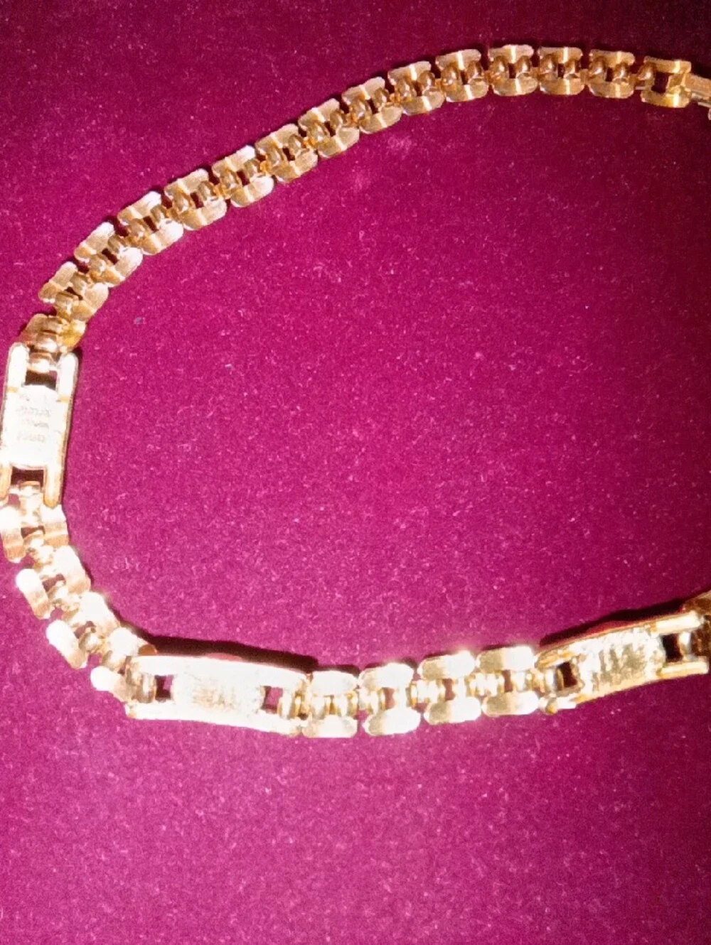 Gold-Tone Chain Necklace with White Accent Discs